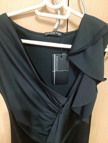 novogodišnje haljine 2022: S (EU 36), bоја - Crna, Drugi stil, Kratkih rukava
