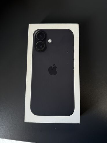 коробка: IPhone 16, Новый, 256 ГБ, Black Titanium, Кабель, Коробка, 100 %