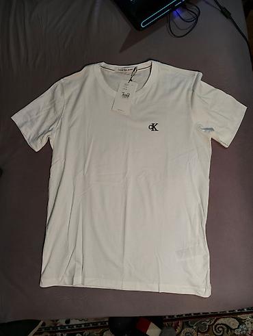 jea: Мужская футболка, XL, Calvin Klein, Новый, цвет - Белый, Бесплатная доставка — 2