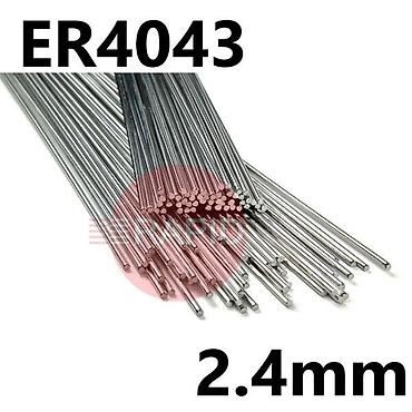 bıcaq seti: ER4043 alüminium qaynaq çubuqları – 2.4 mm - Növ: ER4043 (Al-Si — 1