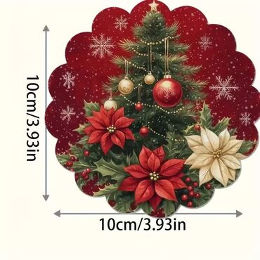 Praznična dekoracija: Novogodišnji podmetači za sto Cena 1200din/4kom Poručuje se isporuka — 4