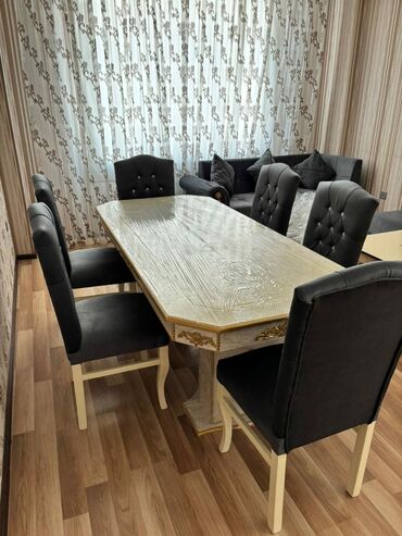 Masa və oturacaq dəstləri: Zal üçün masa desti isdehsalin özündən satış münasib qiyməte — 4