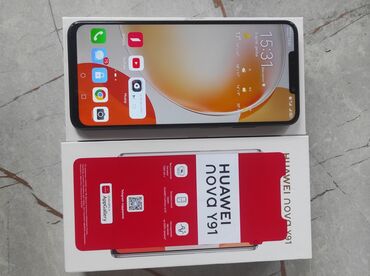 telefon alisi ve satisi: Huawei nova Y91, 256 GB, rəng - Qara, Zəmanət, Barmaq izi, İki sim kartlı