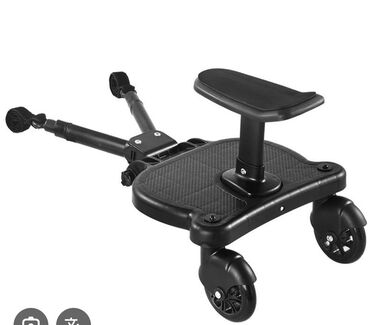 держатель телефона для велосипеда: Коляска, цвет - Черный, Б/у