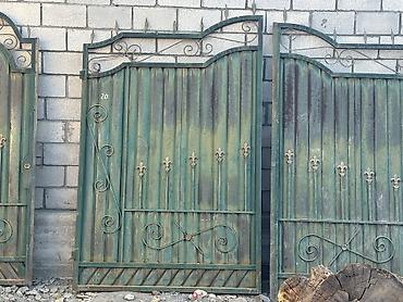 кованые розы: Металлические распашные ворота без тумбы. - Материал: сталь — 1