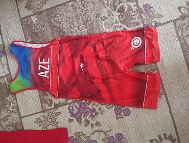 the north face azerbaijan: Məhsul: Güləş singleti (Azerbaijan dizaynı) - Rəng və dizayn: Qırmızı — 1