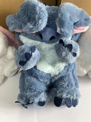 Игрушки: Мягкая игрушка «Синий стич» Имитирование дыхания и жёлтая подставка — 8