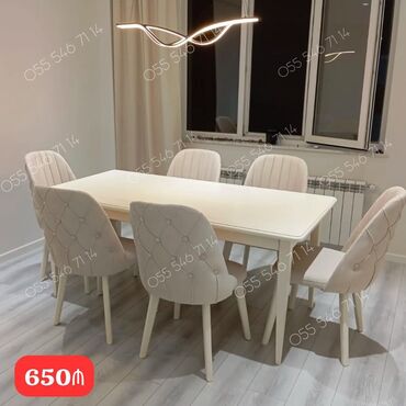 Uşaq və gənc otağı üçün dəstlər: Qonaq otağı üçün, Yeni, 6 stul