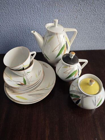 Çay dəstləri və servizlər: Çay dəsti, rəng - Ağ, Farfor, SSRİ — 7