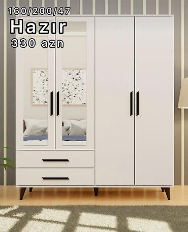 Dolablar: Açılan, 2 qapılı Düz dolab, Qarderob, paltar dolabı — 7