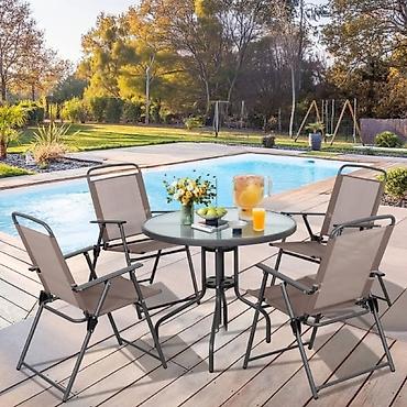 ikea decije komode: Baštenski set sto okrugli i sklopive stolice za 4 osobe 24-SA0125K — 1