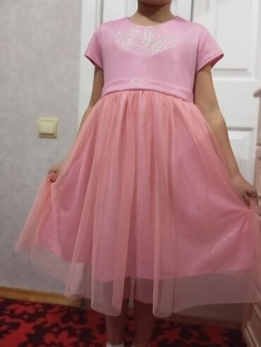 юпка детский: Детское платье, цвет - Розовый, Б/у