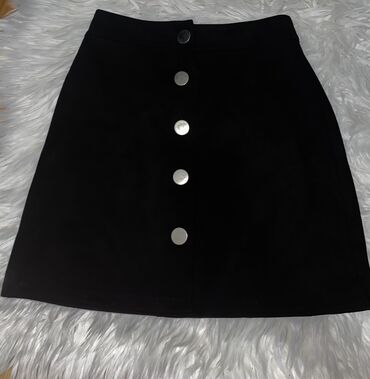 kozna suknja prodaja: S (EU 36), Mini, bоја - Crna