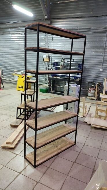 Rəf vitrinləri: Mağaza və ofislər üçün metal karkaslı vitrin/raflar - Minimalist — 9