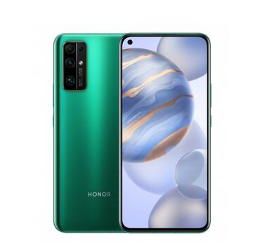 сотовый телефон honor: Honor 30, Б/у, 256 ГБ, цвет - Зеленый, 2 SIM