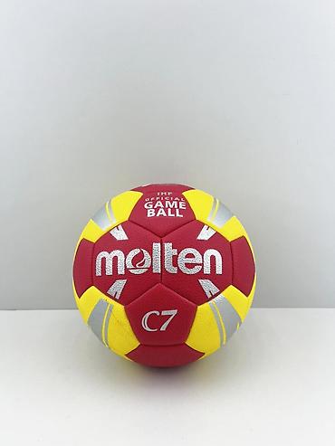 top qiyməti: №: 8689 Məhsulun adı: Handbol topu Molten, sarı/qırmızı, ölçü 3 Brend — 2