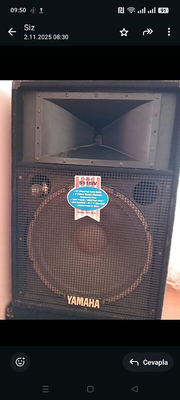 velosiped satisi islenmis: Səyyar Səs Sistemi və Avadanlıq Paketi - Yamaha S115V passiv akustik — 3