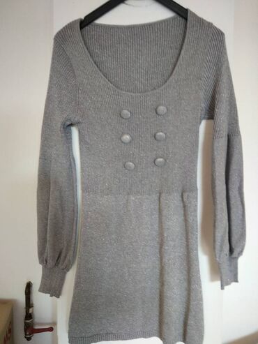 duge svecane haljine moje krpice: S (EU 36), color - Grey, Long sleeves