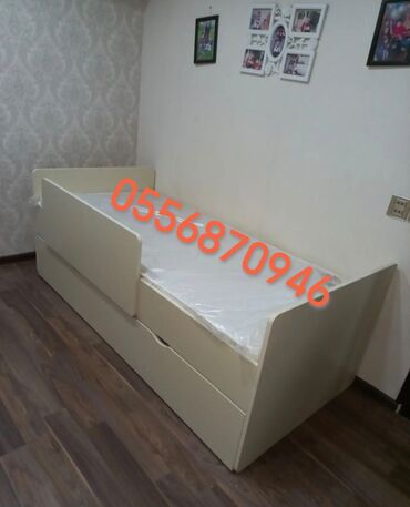 İkimərtəbəli uşaq çarpayıları: Oğlan və qız üçün, Yeni, Çarpayı, Matras ilə, Siyirməli, Laminat — 4