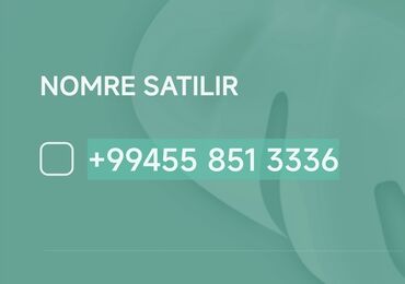 SİM-kartlar: Nömrə: ( 055 ) ( 8513336 ), İşlənmiş