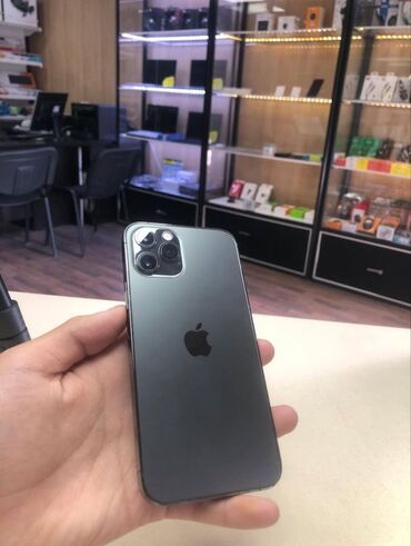 gps трекер купить в бишкеке: IPhone 12 Pro, Б/у, 256 ГБ, Черный, Защитное стекло, 81 %