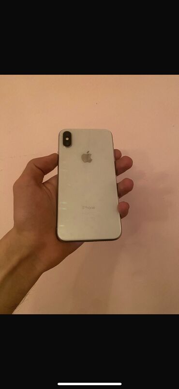 Apple iPhone: IPhone X, 256 GB, Ağ, Zəmanət, Barmaq izi, Face ID