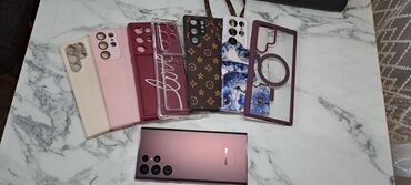 купить. телефон: Samsung Galaxy S22 Ultra, Колдонулган, 512 ГБ, түсү - Кызгылт көк, 1 SIM