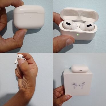 apple airpods pro qiymeti: Airpods pro bl(kənar səsləri qapalı olan)qulaqcıq satılır təzədir usb