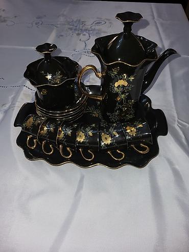 caydan caynik desti: Çay dəsti, rəng - Qara, Keramika — 1