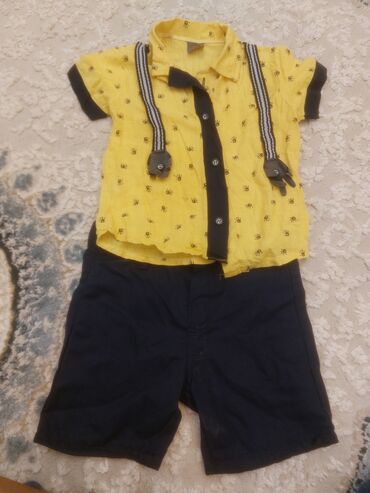 Cinslər və şalvarlar: Uşaq üçün denim şalvar dəsti - 4 fərqli model: 1) Tünd mavi, yarı — 25