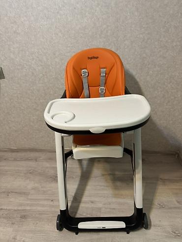 Столы для кормления: Peg Perego Siesta uşaq yemək stulu - Rəng: narıncı oturacaq, ağ-qara — 3