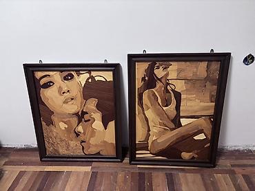 Сүрөттөр жана портреттер: Картины Декоративные панно из натурального шпона. Цена за 2 картины — 2