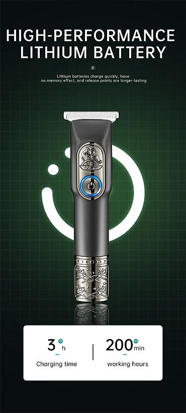 sac ucun moyka: Trimmer VGR 963 - 1500mAh / 200 Dəqiqə / 2 Sürət 6000-6500RPM / — 8