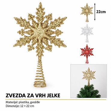 KMT Zvezda za vrh božićne jelke 7991759 Elegantna dekorativna zvezda