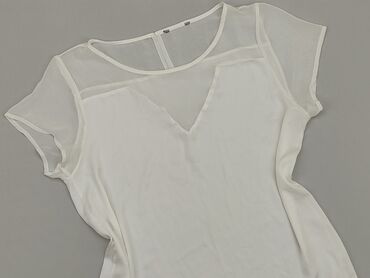 białe bluzki krótki rękaw eleganckie: Blouse, M (EU 38), condition - Very good