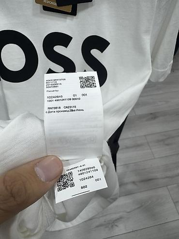 Футболки: Мужская футболка, L, XL, 2XL, Boss, Новый, цвет - Белый, Самовывоз — 5