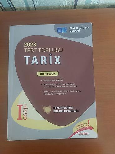 Testlər: Məhsul: 2023 Test Toplusu – Tarix (I hissə) Xüsusiyyətlər: - — 1