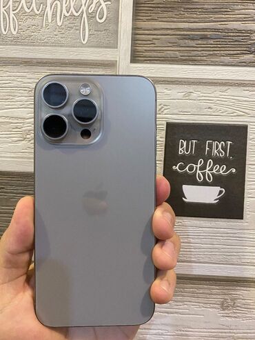 IPhone 15 Pro Max, 256 ГБ, Natural Titanium, Face ID, Беспроводная зарядка, С документами