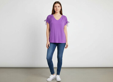 mock neck t shirty: Page One, T-shirt damski, rozmiar M