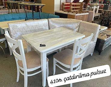 Masa və oturacaq dəstləri: Mətbəx üçün, Yeni, Açılmayan, Dördbucaq masa, 4 stul — 14