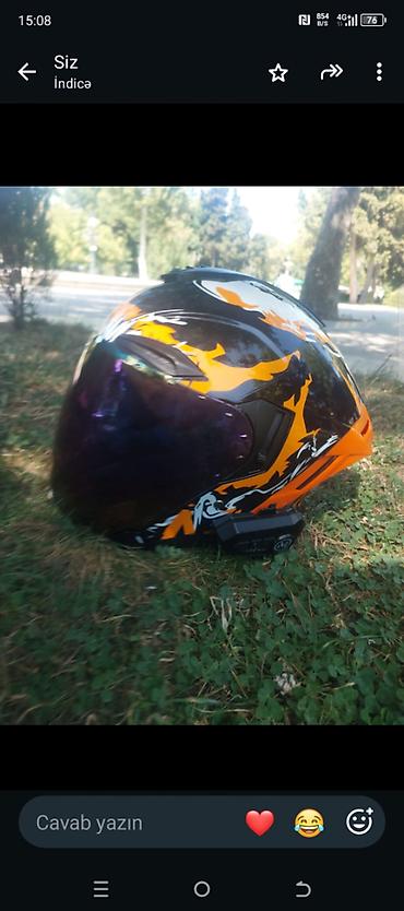 vozol ace max: Kask ideal vezyetdedir ustunde elave 2 vizör verilir birde interkom — 3