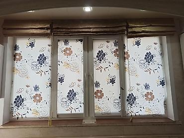 Текстиль: Римские шторы. размеры: ширина 1-114см,
2- по 73см. высота-160см — 3