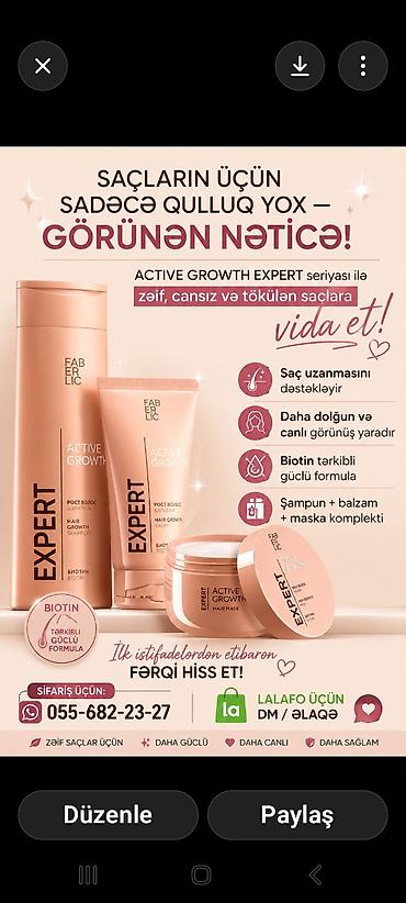 dr core faberlic: Faberlic ACTIVE GROWTH EXPERT saç baxım dəsti - Zəif, cansız və — 1