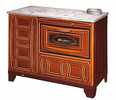 Буржуйки: Печь-буржуйка коричневого цвета, выполненная из металла с — 6