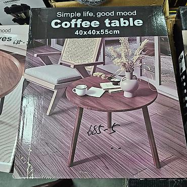 klupe uradi sam: Drveni okrugli stočić za kafu/trpezariju marke Bseack.  Cena: 2900 — 2