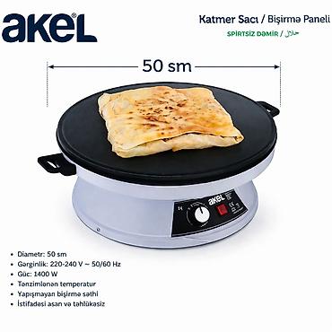 elektirikli sac: Elektrik Sac Akel (50 sm Bişirmə Paneli) Akel Katmer Sacı 50 sm 1400W — 2
