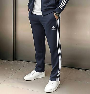 lakovane helanke: Adidas muška trenerka donji deo NOVO Novo Mokra likra Veličine l xl — 1