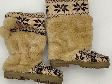 beżowe sandały wiązane na kostce: High boots 33, Used