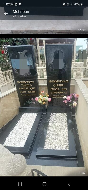 Başqa xidmətlər: Hər növ mərmər qranir .Qəbir daşlarının sifarişi qəbul — 9