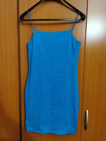 krojevi haljina za punije dame: S (EU 36), bоја - Svetloplava, Drugi stil, Na bretele